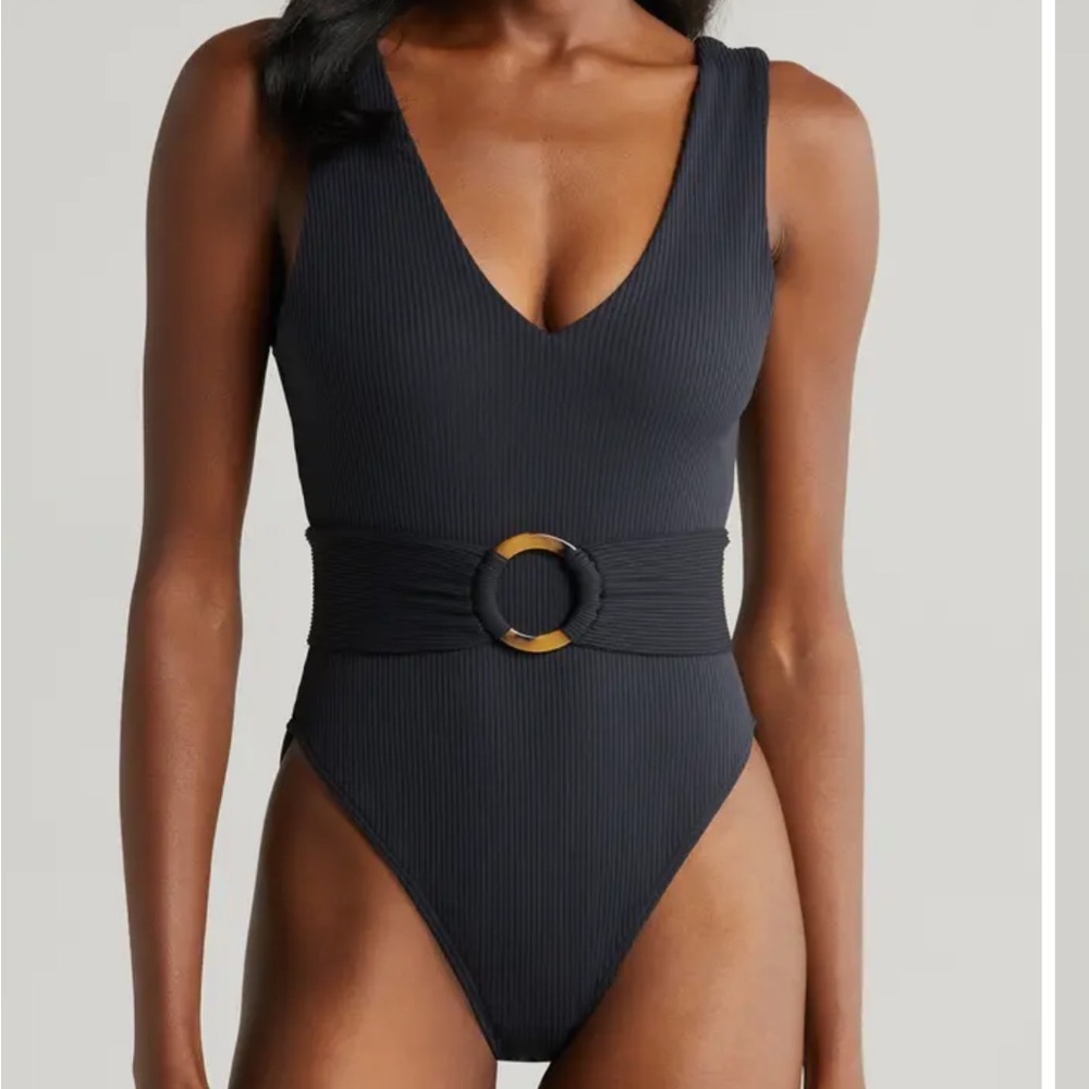 MONTCE Kim Belted Rib One-Piece Swimsuit ( No Belt)